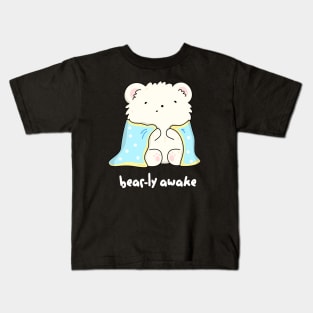 Bearly Awake Cute Bear Pun Kids T-Shirt